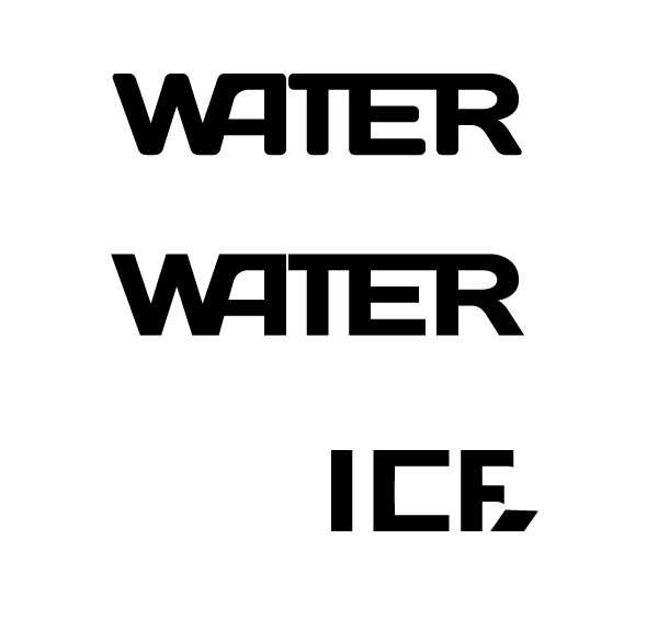 water ice  transition  steps Illustrative