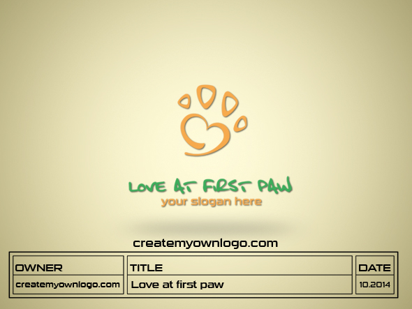 logo Love paw Web design