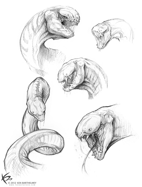 hercules hydra creature design monster fight battle epic greek mythology snake awesome amazing art Scary
