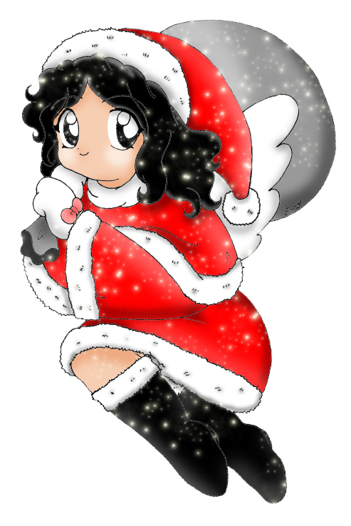 Christmas anime manga japan Natale noel chibi santa red rosso angel cute kawaii