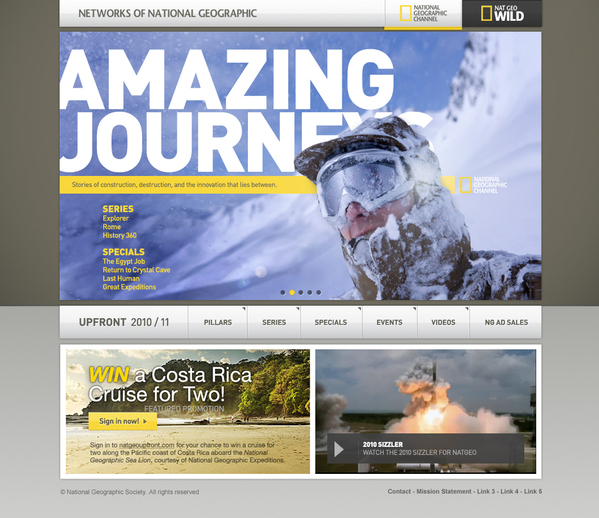 national geographic Website Interface marketing  