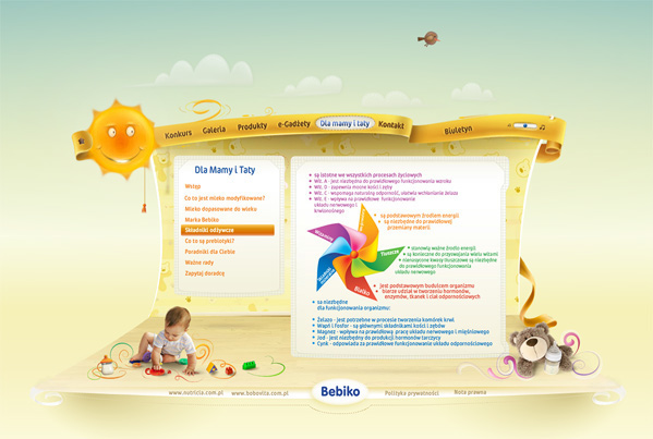 Website digital baby baby food nutrition strategy content design