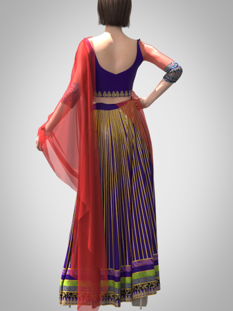 Lehanga bridal wedding Fashion  indianwear skirt itsclo3d virtualfashion croptop Dupata