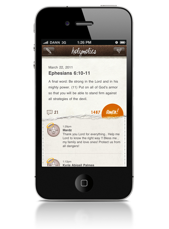 iphone app bible Dann Petty mobile application itunes apple texture Christian comments commenting