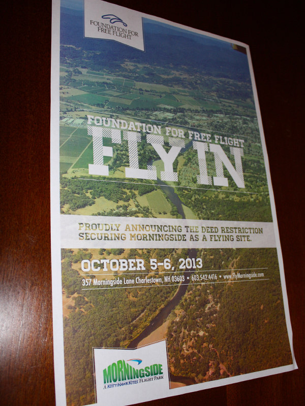 Event poster Fly site conservation non-profit flight morningside flying site hang gliding  fly in new hampshire mountains deed restriction gradient