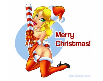 Merry Christmas Christmas gift present stocking candycane Candy blonde Mascot