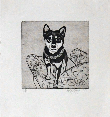 printmaking prints etching relief lithography SCAD Student work for sale art artwork Editions Cat kitties