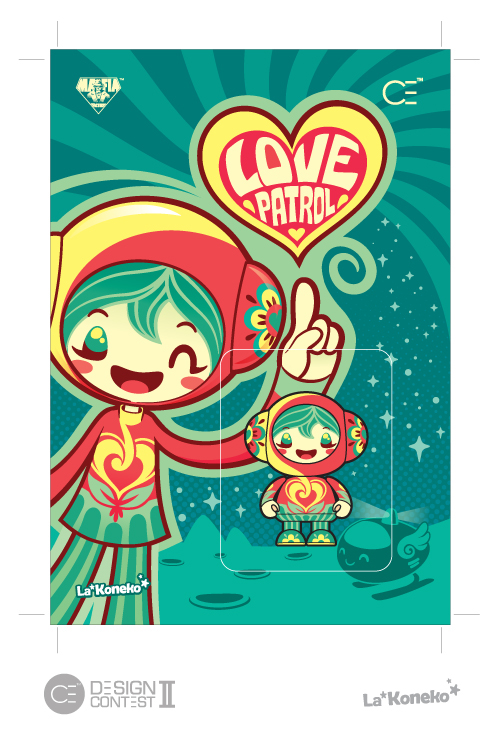 toy Character lakoneko love patrol Love cute kawaii koneko Space  sci-fi police funny Retro astronaut heart Flying patrulla chica nena corazon personaje ilustracion