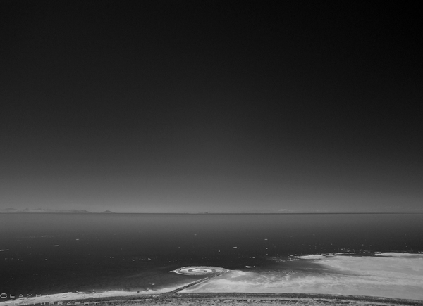 utah infrared IR digital Landscape black & white desert mountains valleys west desert great salt lake