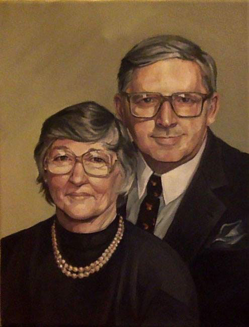 Oil Painting painting   portrait family grandparents