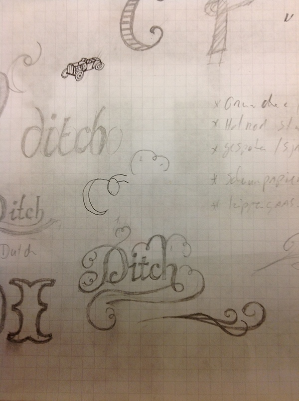 Lettering: logo Ditch