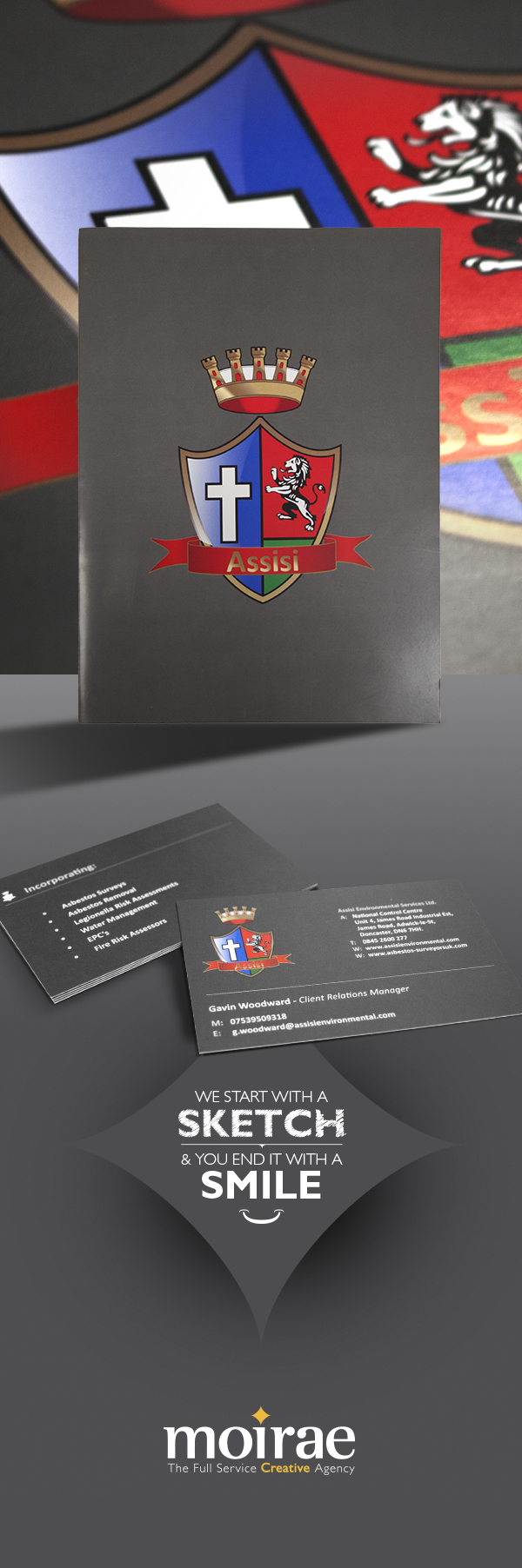 folder design inserts Printing design Business Cards print concept creative shadow effects business