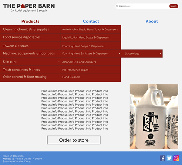 The Paper Barn - UI Design