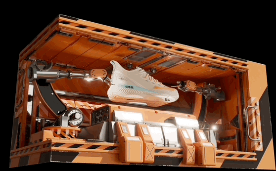 3D animation  CGart erke machine Naked eye 3D Render shoes sports square