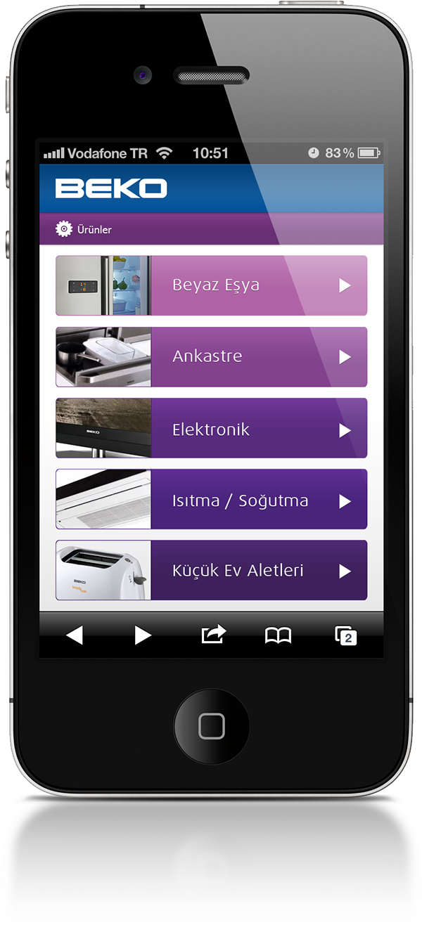 beko  iOS iphone mobile web  mobile design