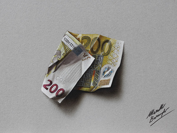 The two hundred euro note - drawing