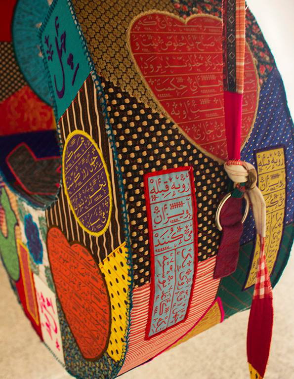 number sculpture instalation textile fabric silkscreen patchwork digital print Embroidery Iranian visual arts
