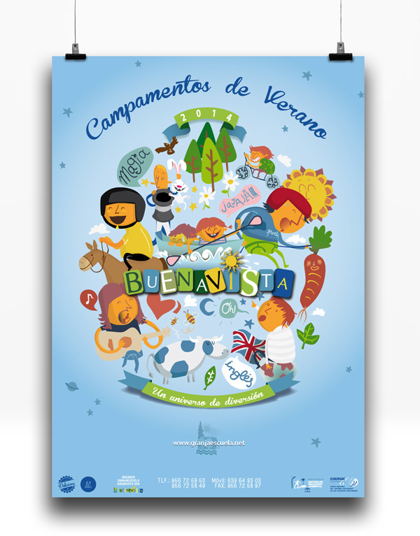 cartel postal Marca páginas Campamentos de Verano cádiz dia del libro infantil juvenil medio ambiente educacion ambiental enviroment