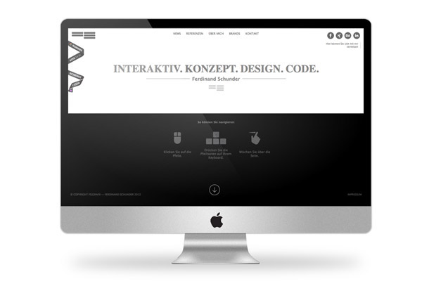 identity  branding Webdesign logo business card Icon referencies portfolio interactive interaction Website black White bw