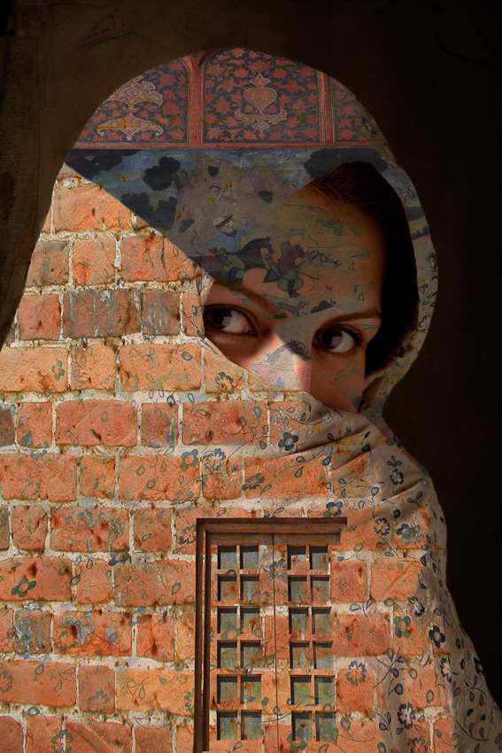 Chador girl Iran portrait earth reflex tradition Fari Mirkabiri Negative studio texture eye