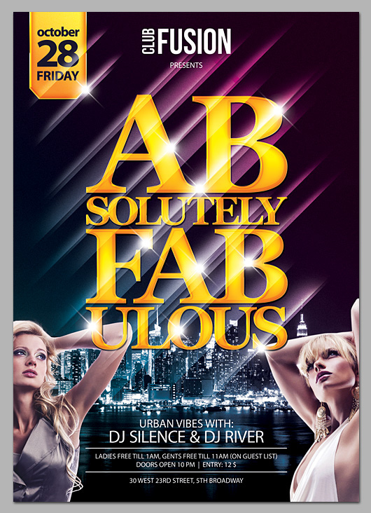 free flyer poster psd template party Event luxury elegant light effect gold modern