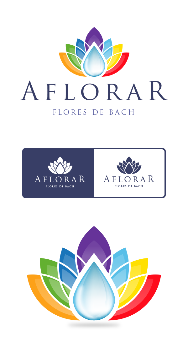 logo identity marca flor bach Flores brand