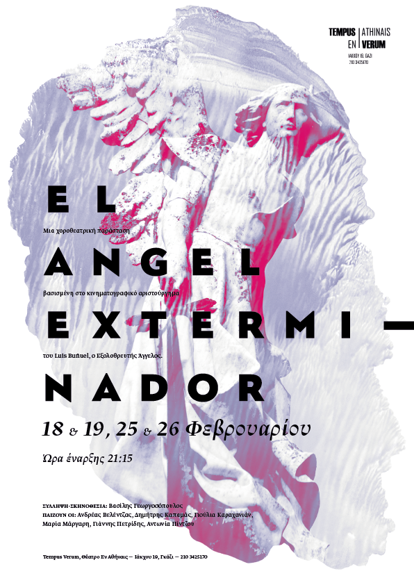 poster typography   Ángel Exterminador bunuel Theatre theater 