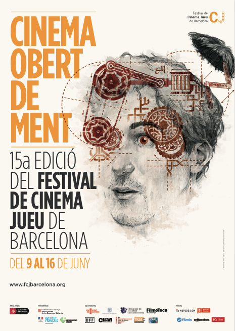 festival jueu barcelona Cinema cartel films face wheel mechanism ENGRANAJES judío