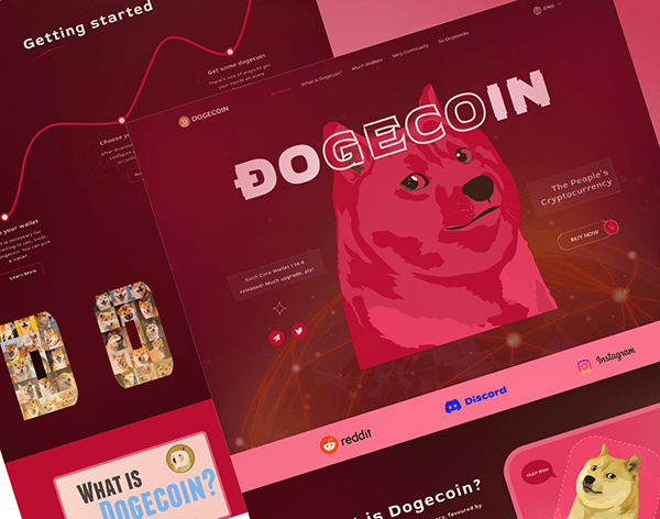 Dogecoin Landing Page Redesign Concept.