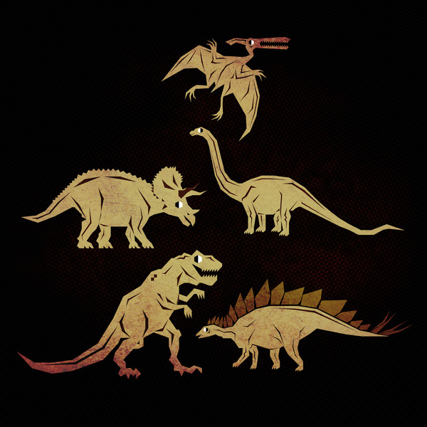 Dinosaur nineties 90's pattern chobopop pillow print t-shirt