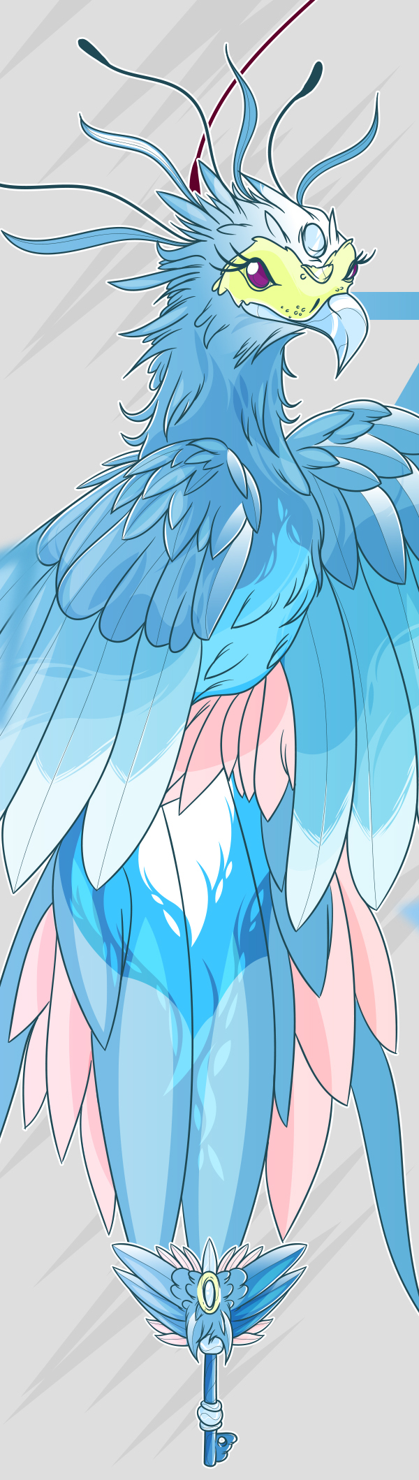 birds blue feather sagittarius secretary