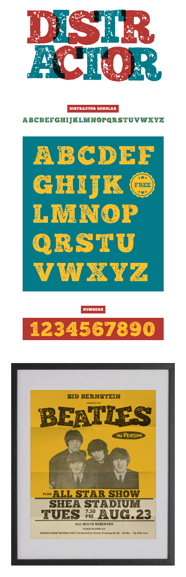 distractor  free font Typeface Simon stratford itsmesimon slab serif hand print letterpress