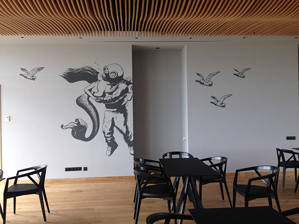 "Osta" restaurant Wall painting