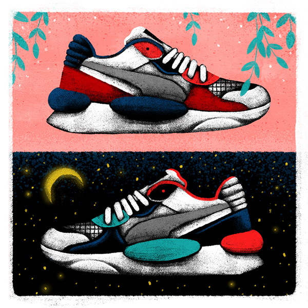 puma sneakers animation  Space  shoes