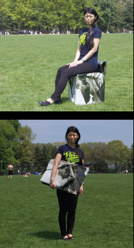 Portable Chair origami  collapsible chair picnic blanket  Recycled Material 3d design