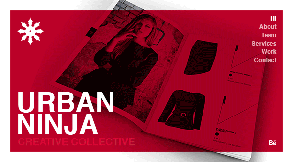ninja urban ninja Urban agency studio creative red minimal graphic Web