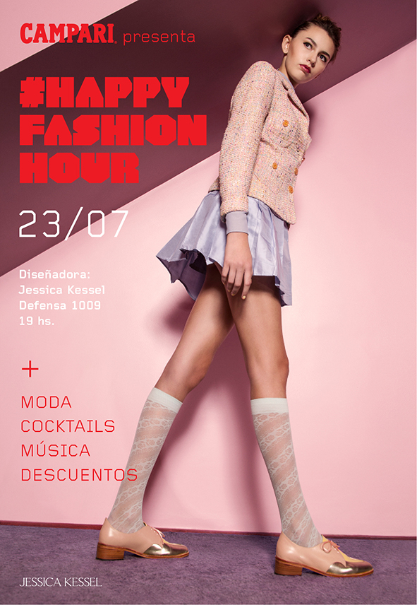 grafica visual identity happy fashion hour Campari moda print