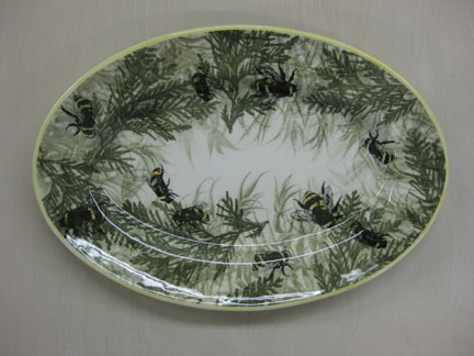 dishes tabletop Serving platters photo transfer ceramics  ceramic dinnerware ceramic plates ceramic bowls decorative ceramics natural history images handmade