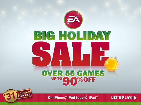 Electronic Arts Mobile Promotions Worldwide christmas sale