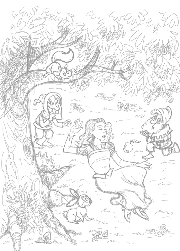 snow white kid children fairy tale ILLUSTRATION  dwarf book ilustrace pohadka kniha