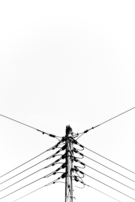 Minimalism Black&white power lines