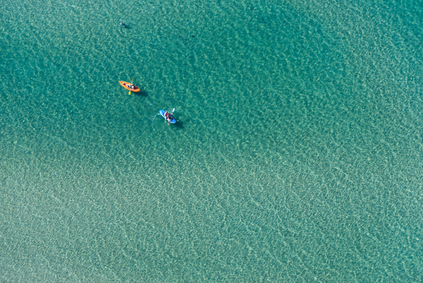 Melbourne Australia Aerial Sandringham beach brighton summer swimming Boats kayak Jetski abstract