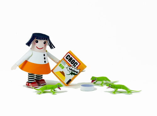 book couting book paper papercraft papermodel monster little girl