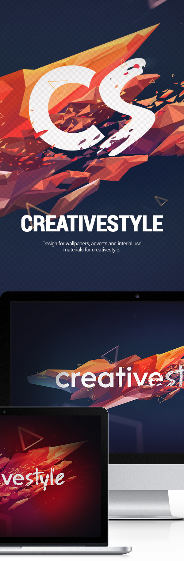 creativestyle polygon vector design wallpaper advert poster