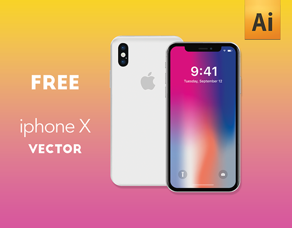 iPhone X vector FREE (ai)