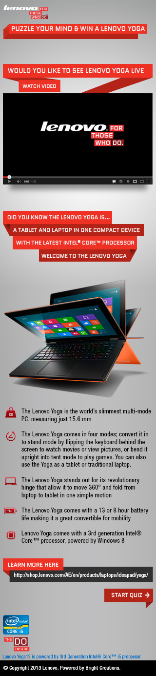 facebook app Lenovo Yoga puzzle Responsive