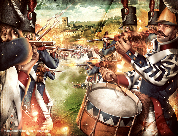 napoleon War battle soldiers Canon