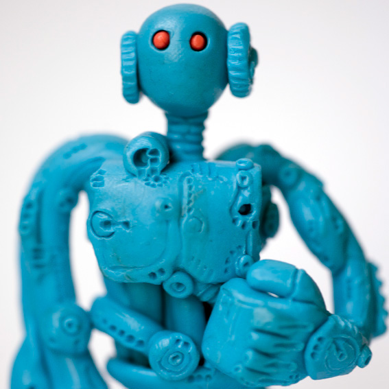 robot Plasticine clay nypd