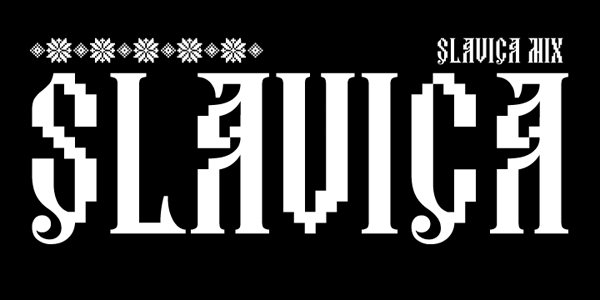 Cyrillic narrow russian Slavonic pixel