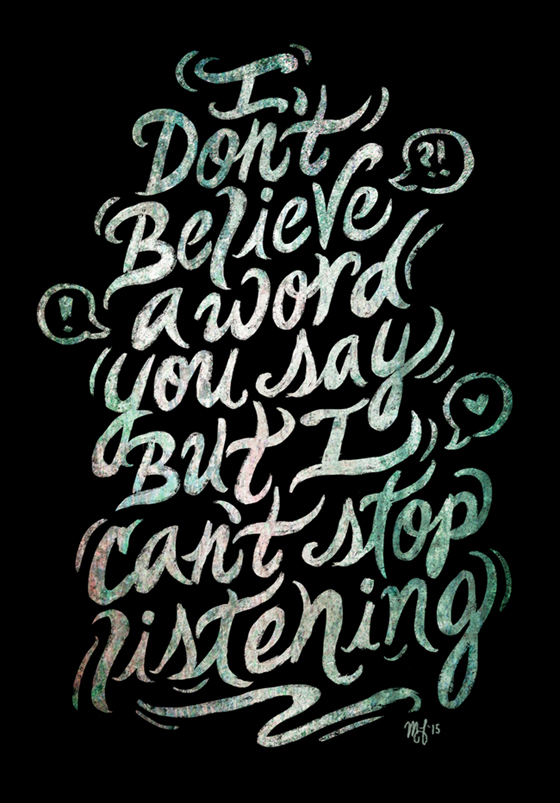 fall out boy FOB type HAND LETTERING Lyrics